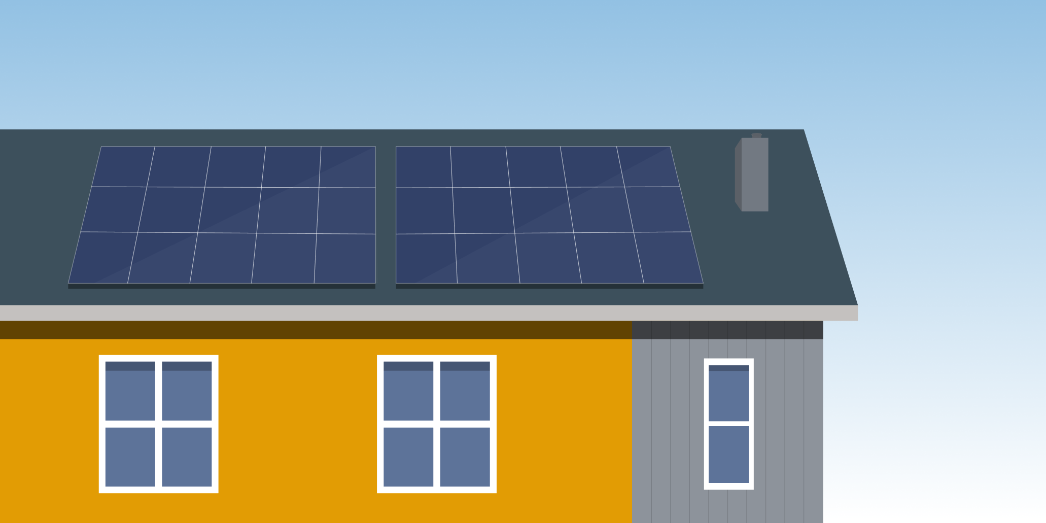 House with solar panels